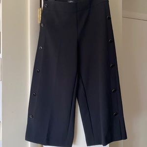 Ann Taylor Loft black pants with buttons on side